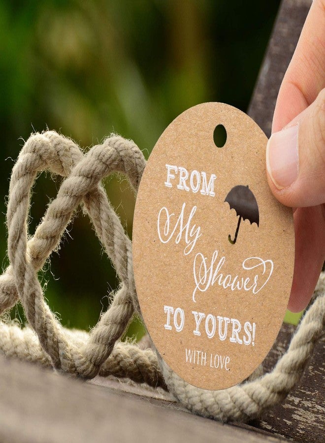 Summer-Ray.com Summer-Ray 50pcs from My Showers to Yours Bridal Shower Favors Gift Tags Thank You Tags (Kraft) - Image 2